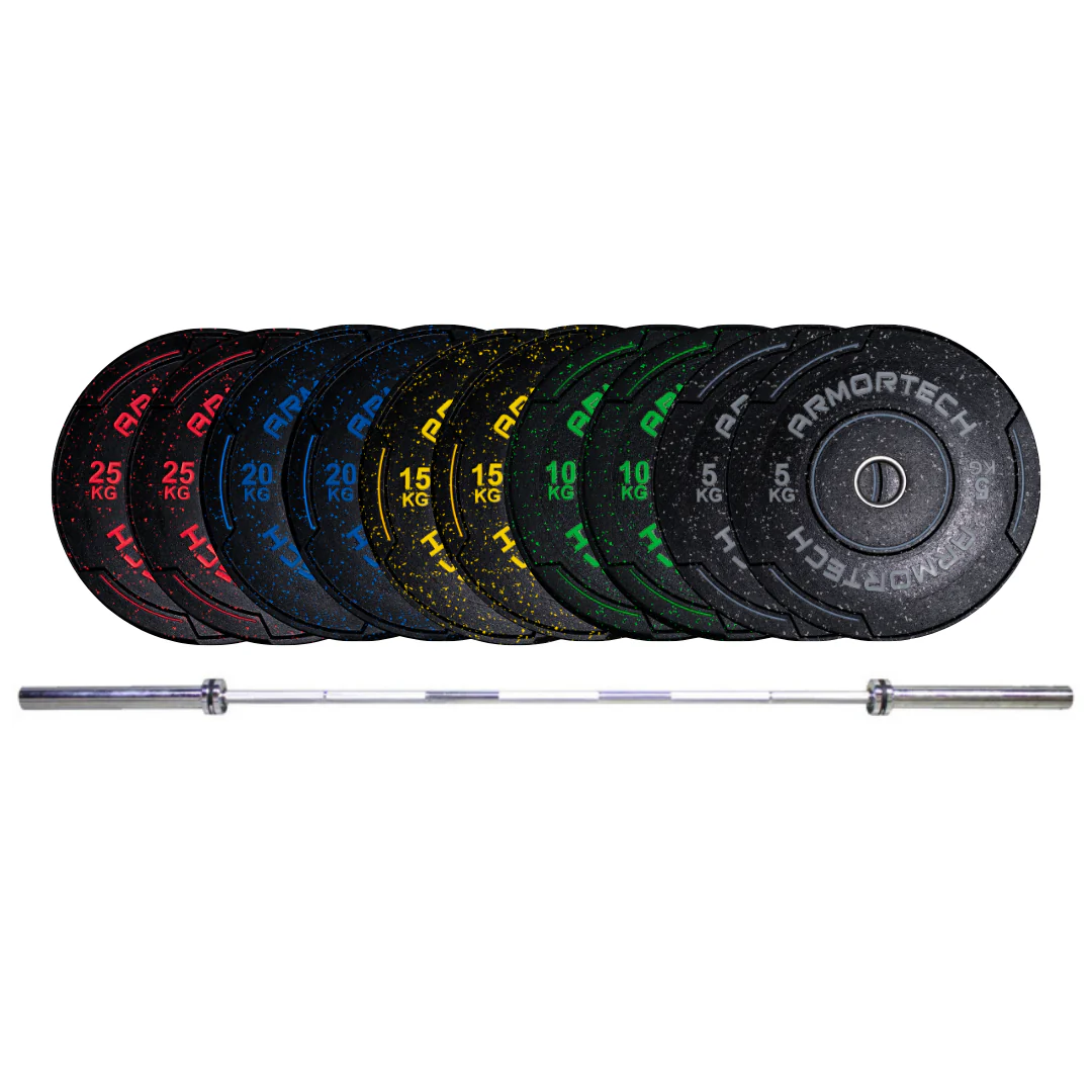 170KG V3 Crumb Bumper & Barbell Package